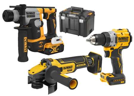 Pack 3 outils XR 18V (DCD800/DCH172/DCG405) BRUSHLESS + 2 batteries 5Ah + chargeur + coffret T-STAK - DEWALT - DCK2095D2T-QW