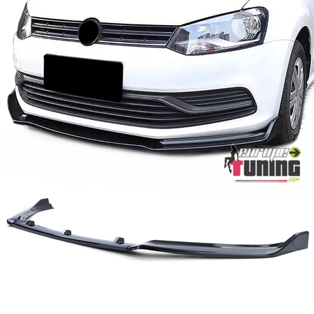 SPOILER AVANT SPORT NOIR BRILLANT POUR PARE CHOCS VW POLO 5 6C 2014-2017 (05532)