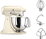 KitchenAid Robot Pâtissier Artisan 4,8 L Beige, Robot Cuisine Multifonctions avec Tête Inclinable et 4 Accessoires