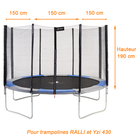 Kangui - Filet de sécurité seul pour trampoline RALLI Ø 430cm