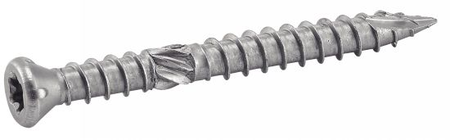 Boîte de 200 vis terrasse à tête fraisée bombée Torx double filetage A4 5x60mm - ACTON - 643275X60