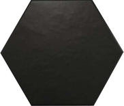 HEXATILE MATE - NEGRO - Carrelage 17,5X20 cm hexagonal uni noir Taille 17.5 x 20 cm