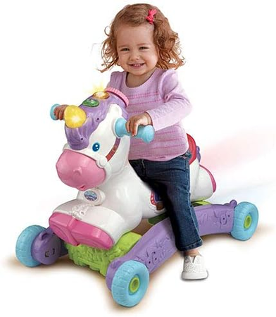 Porteur Trotteur à Bascule - VTECH BABY - Cléo Ma Licorne Basculo 2en1 - Parlant et Lumineux - Rose