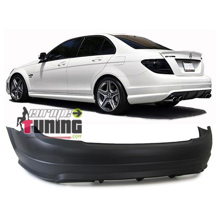 PARE CHOCS ARRIERE DOUBLE SORTIE MERCEDES CLASSE C W204 LOOK AMG (007756)