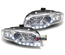 PHARES FEUX AVANTS TUBE LIGHT BAR CHROME AVEC CLIGNOTANTS LED AUDI A4 B7 8H (04368)