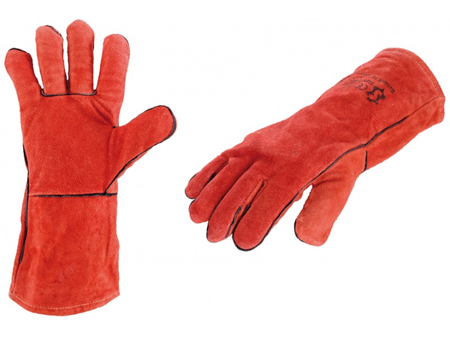 Gants de soudeur WELDER cousu avec fil Kevlar® rouge longueur 35cm - WELDER KEV