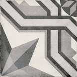 ART NOUVEAU - CINEMA GREY - Carrelage 20X20 cm aspect carreaux de ciment vieilli gris Taille 20 x 20 cm