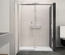 Paroi de douche MACAO sans seuil 142-155cm blanc transparent avec partie fixe droite - KINEDO - PA649BTNED