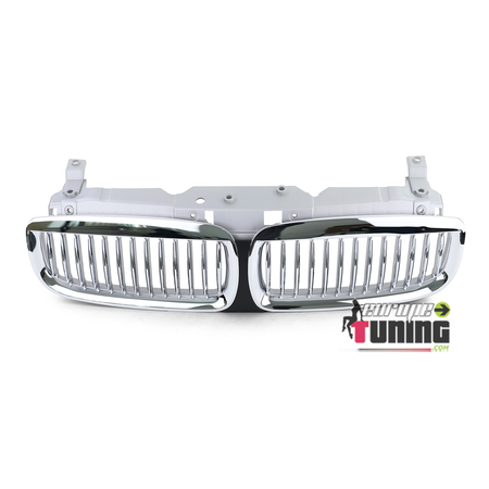 GRILLES CALANDRES SPORT CHROME BMW SERIE 7 E65 E66 PH1 2001-2006 (05332)