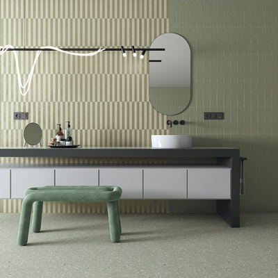 NIZA-R Antideslizante Verde 80 x 80 cm - Carrelage aspect terrazzo antidérapant