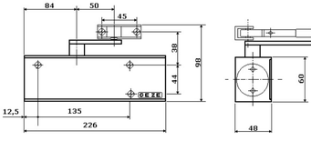 Ferme-porte TS 2000 NV BC corps seul bronze - GEZE - 124945