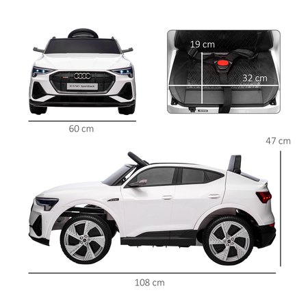 Voiture électrique enfant e-tron Sportback S line avec télécommande