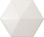 MAGICAL UMBRELLA WHITE MATT - Faience Hexagonal 12,4x10,7 cm relief 3D blanc mate