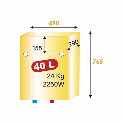 Chauffe-eau électrique connecté LINEO multipositions 40L - ATLANTIC – 157205