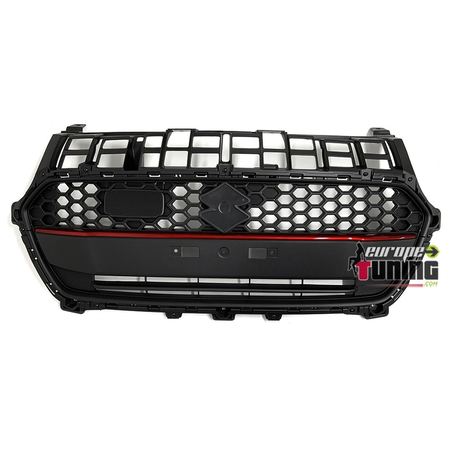 GRILLE DE CALANDRE FULL BLACK AVEC BANDE ROUGE PACK SPORT POUR SUZUKI SWIFT 3 (05498)