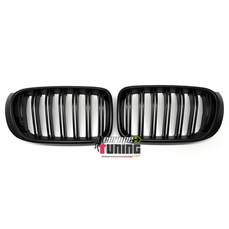 GRILLES DE CALANDRES SPORT NOIRES DOUBLE AILETTES BMW X3 F25 LCI et X4 F26 2014-2018 (04819)