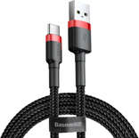 Cable Baseus Cafule USB Type A - Type C M/M 50cm (Noir/Rouge)