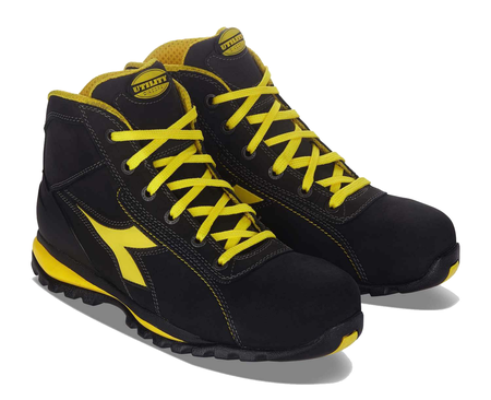 Chaussures de sécurité hautes GLOVE II HIGH S3 SRA HRO noir/jaune P39 - DIADORA SPA - 701.170234