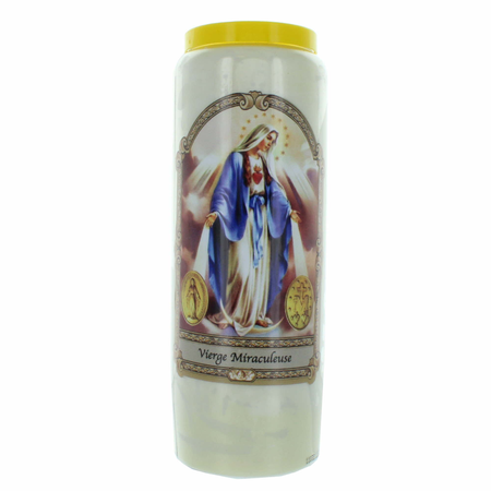 Lot de 20 Bougies Neuvaine de la Vierge Miraculeuse 17,5cm