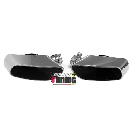 2 SORTIES ECHAPPEMENT CHROME SPORT DESIGN PACK M POUR BMW X6 E71 (05408)