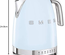 Smeg Bouilloire à Température Variable KLF04PBEU 1,7 L , Bleu Azur