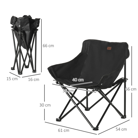 Chaise de camping pliable avec sac de transport