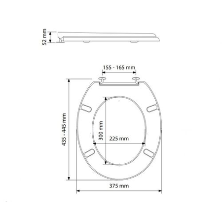 Abattant WC thermodur RD'2 à charnière inox - OLFA - 7RD9001D