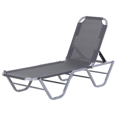 Bain de soleil transat design contemporain dossier inclinable multi-positions