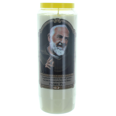 Lot de 20 Bougies Neuvaine de Padre Pio 17,5cm