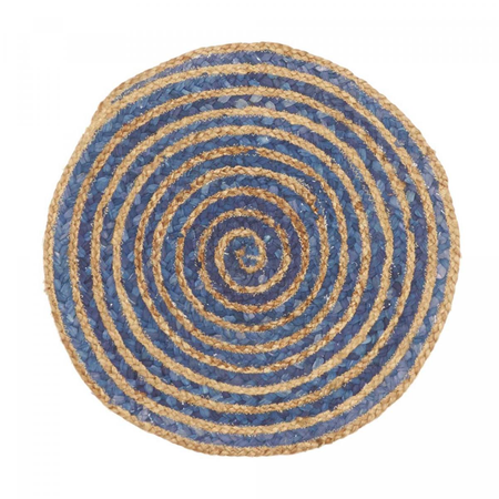 Tapis rond en jute tissé main SPIRALTRY Care&Fair