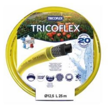 Tuyau d'arrosage jaune diamètre 19mm longueur50 m - TRICOFLEX - 051546