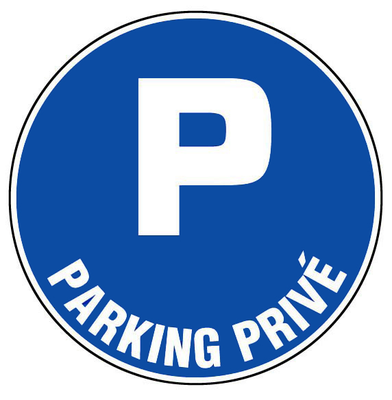 Panneaux d’obligations ronds 300mm ''Parking privé'' - NOVAP - 4060446