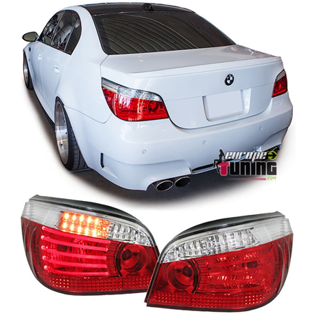 FEUX CELIS LEDS ROUGES CLAIRS BMW SERIE 5 E60 BERLINE PHASE 1 2003-2007 (03485)