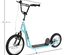 Trottinette patinette freestyle grandes roues pneumatiques bleu ciel