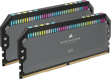 Kit Barrettes mémoire 32Go (2x16Go) DIMM DDR5 Corsair Dominator Platinum RGB 6000MHz AMD Expo (Gris)