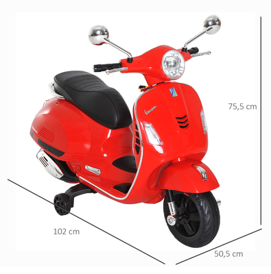 Moto scooter électrique Vespa pour enfants