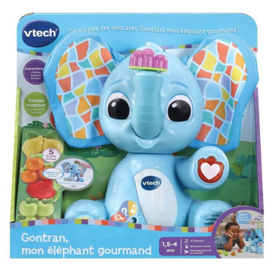 VTECH BABY - Gontran, Mon Éléphant Gourmand - Jouet éducatif interactif pour enfant