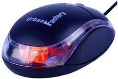 Souris filaire Urban Factory BDM02UF (Noir/Transparent)