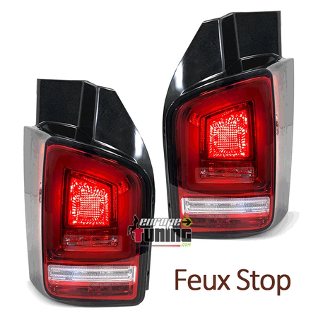 FEUX ROUGES CLAIRS LEDS SEQUENTIELS DYNAMIQUES VW T5 DOUBLE PORTE PH2 (05636)