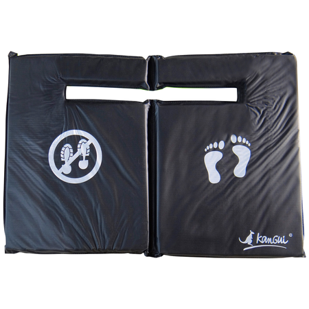 Kangui - Tapis de sol universel pour trampoline - Réversible noir ou vert