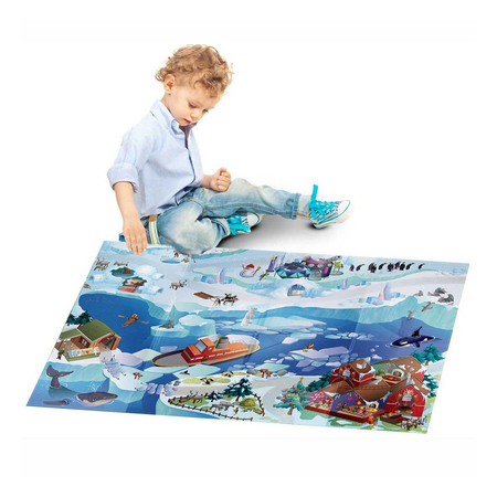 Tapis enfant 100x140 cm BANQUISE