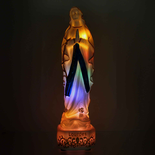 Statue de la Vierge Marie lumineuse à pile en résine 31cm