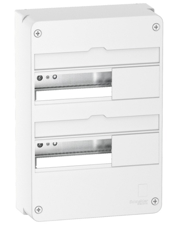 Coffret en saillie RESI9 blanc 2 rangées de 13 modules 90A - SCHNEIDER ELECTRIC - R9H13402