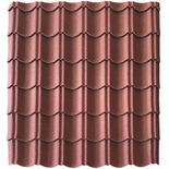 Panneau tuile facile 1030 X 950 MM en acier galvanisé aspect granulé minéral - Coloris - Brun rouge mat, Largeur - 950 mm, Longueur - 1030 mm