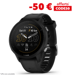 Garmin Forerunner 955 - Montre GPS Multisport Premium avec Cartographie, Musique, Autonomie Longue Durée, Capteurs Avancés - Noir