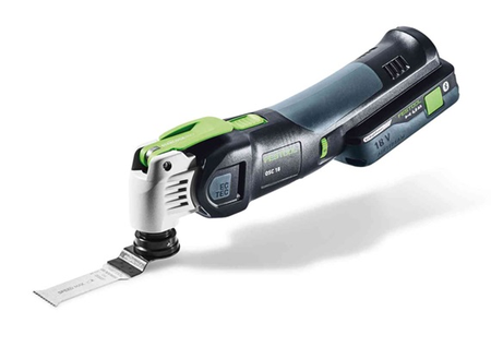 Scie oscillante 18V OSC 18 HPC 4 EI-Set + batterie 4 Ah + chargeur + Systainer + accessoires - FESTOOL - 576593