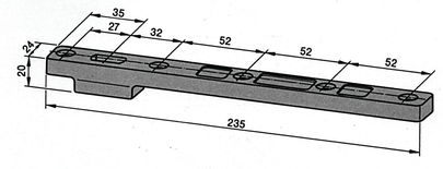 Bras du bas 7421 pour pivot BTS à axe rectangulaire - DORMA - 46010001