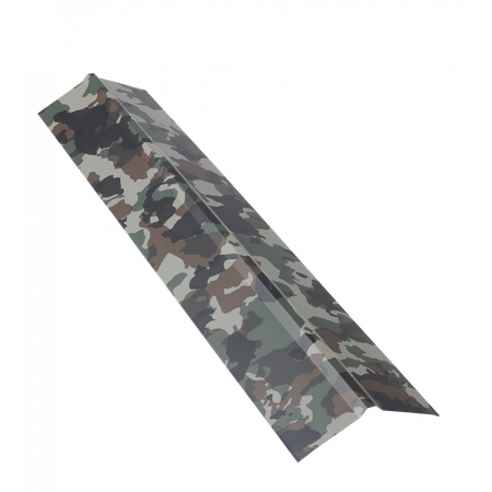 Faîtière double pan 1 m pour plaque nervurée acier laqué - Coloris - Camouflage, Longueur - 1 m