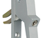 Poignée de crémone 520 aluminium à double fourche + barillet MV - ARGENTA - 520199