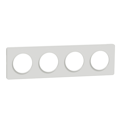 Plaque ODACE Touch blanc 4 postes horizontal/vertical entraxe 71mm - SCHNEIDER ELECTRIC - S520808